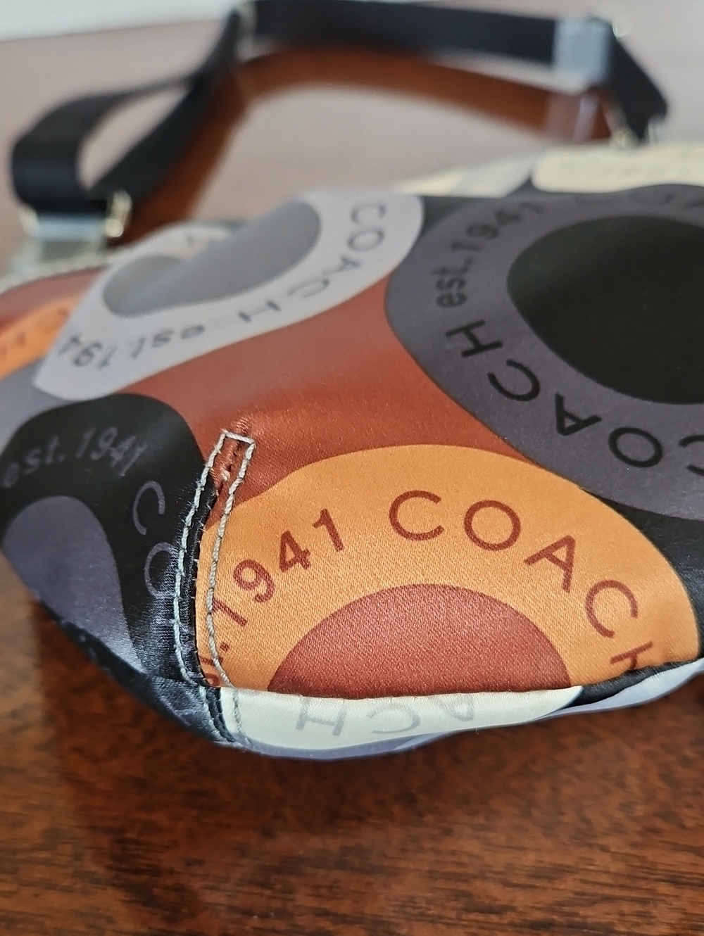 🧡 BIG SALE Coach "Est. 1941" Signature Circular Logo Crossbody Never Used - Picture 7 of 16